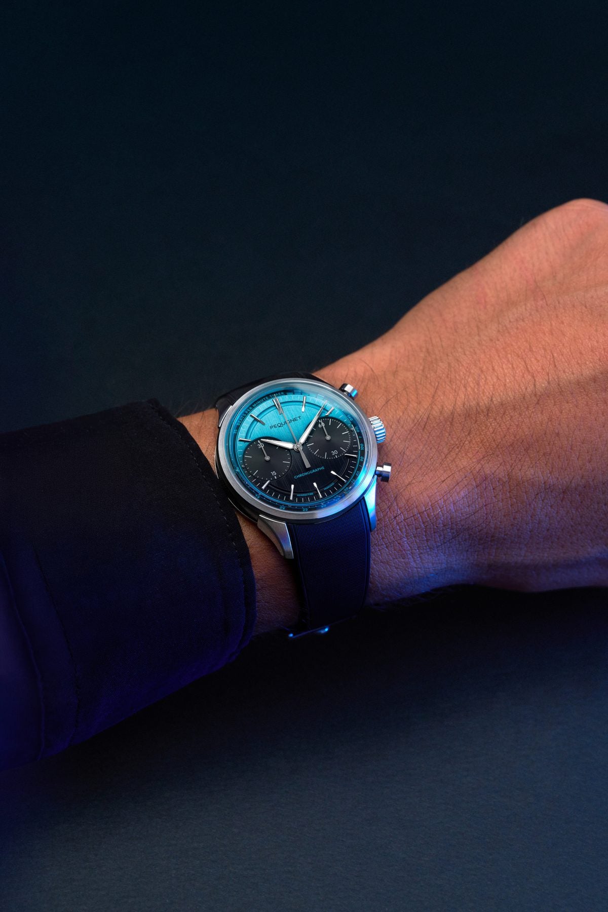 Pequignet Royale Paris Chrono BPM worn on the wrist
